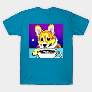 Corgi y Café T-Shirt